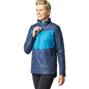 Smartwool Women's Quilted Jacket in Navy and Aqua